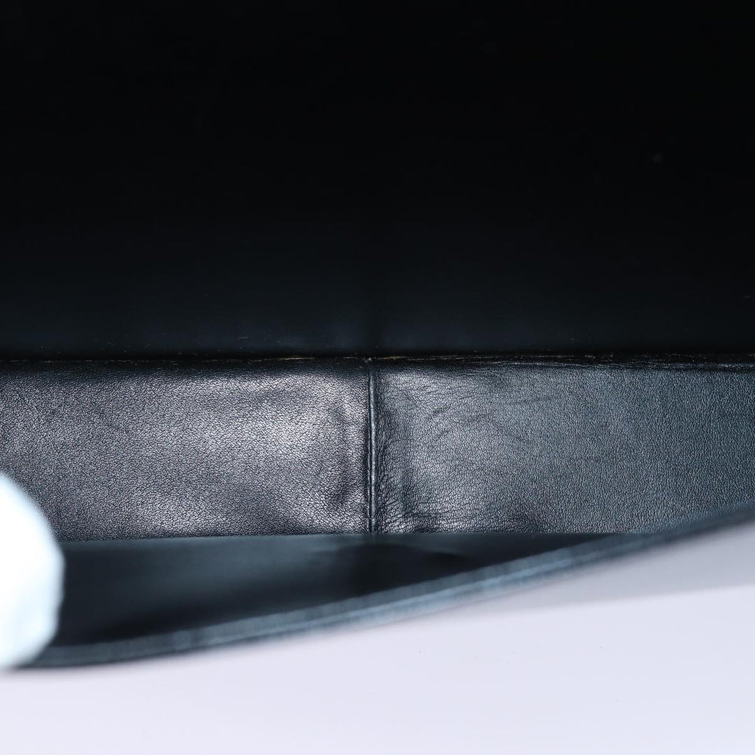 Celine Hand Bag Leather Black Auth 79863