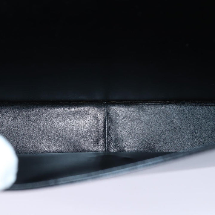 Celine Hand Bag Leather Black Auth 79863