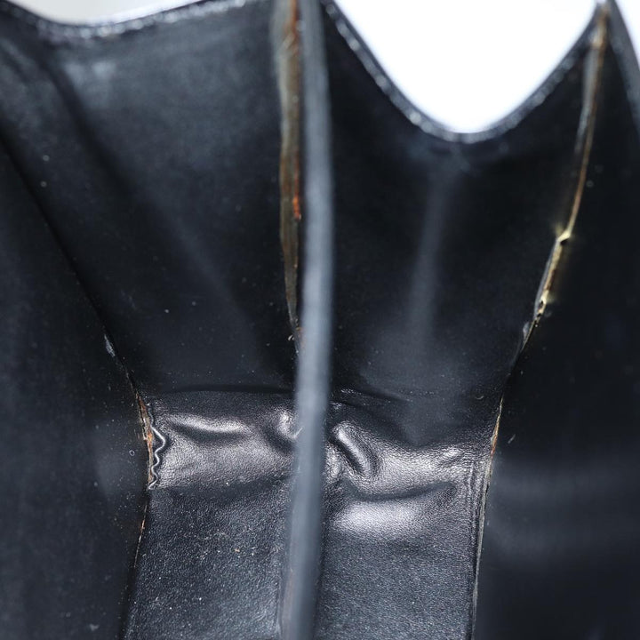 Celine Hand Bag Leather Black Auth 79863