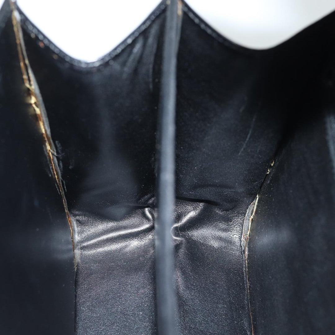 Celine Hand Bag Leather Black Auth 79863