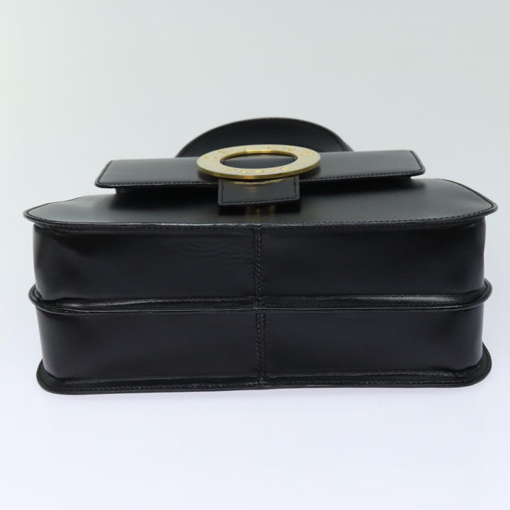 Celine Hand Bag Leather Black Auth 79863