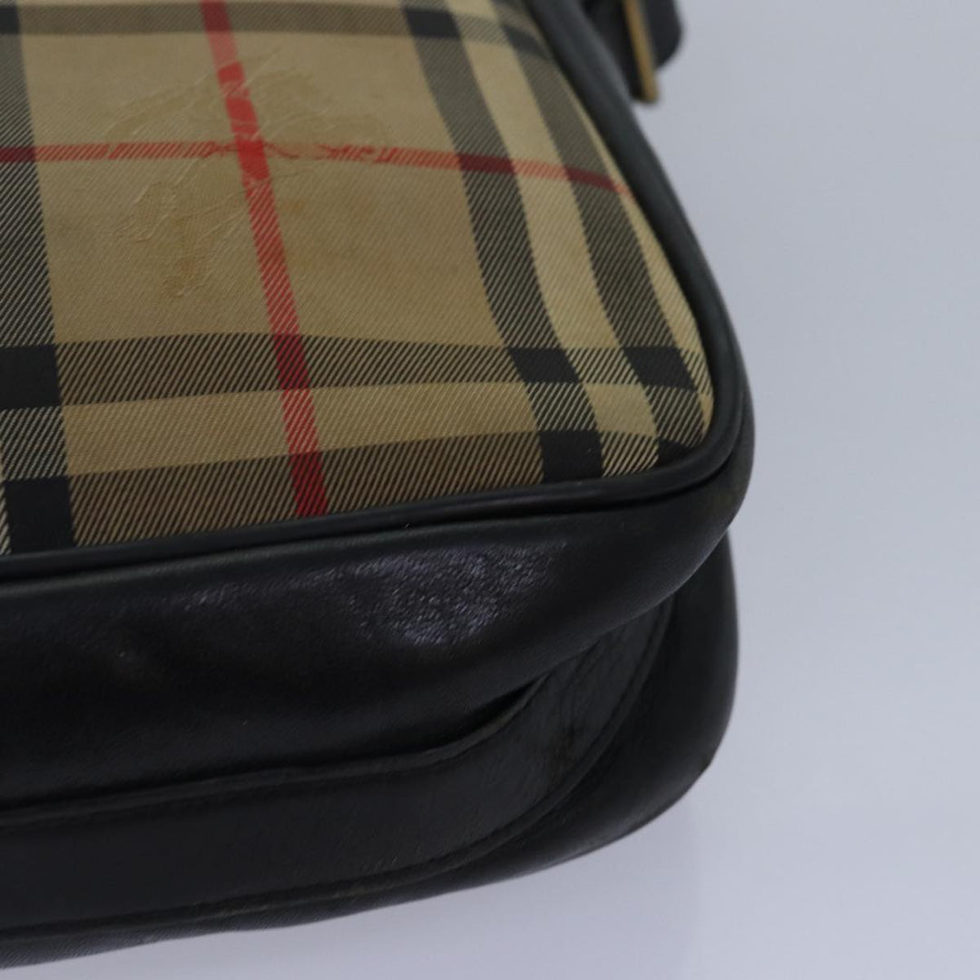 BurberrySs Nova Check Shoulder Bag Canvas Beige Auth 79918
