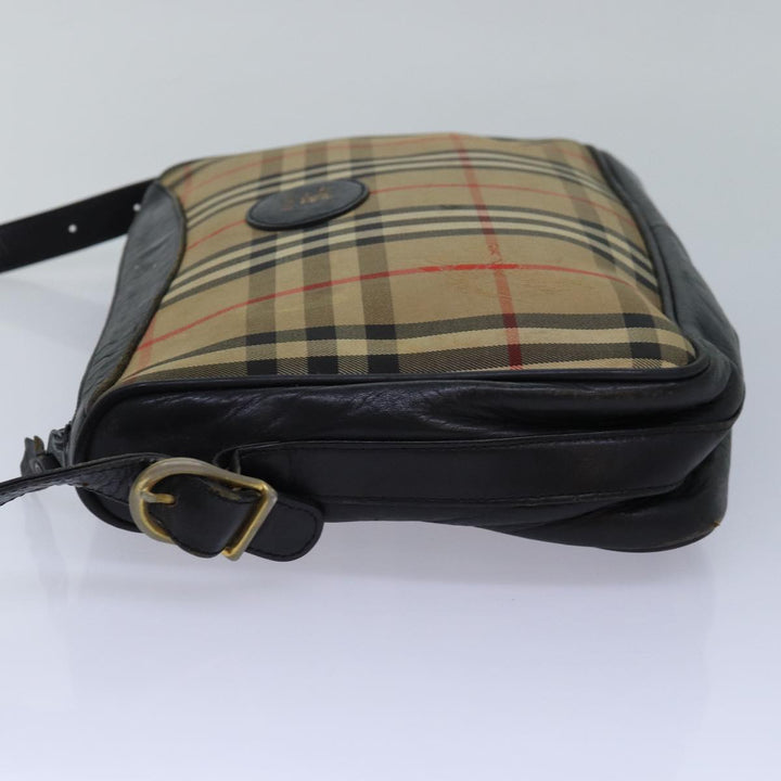 BurberrySs Nova Check Shoulder Bag Canvas Beige Auth 79918