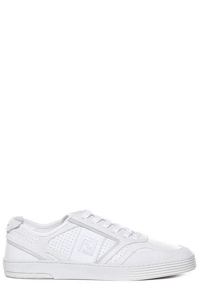 LEATHER FF MOTIF SNEAKERS