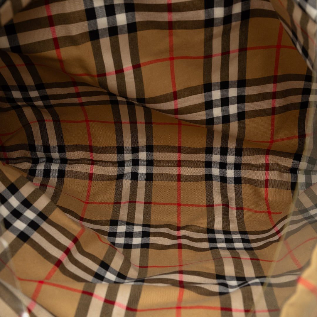 BURBERRY Plastic and House Check Shopper Tote Tote Bag