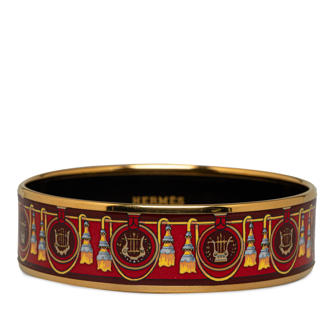 Hermes Wide Enamel Bangle Costume Bracelet
