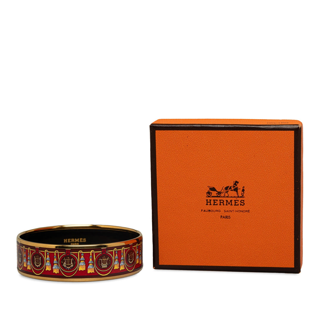 Top quality Hermes Wide Enamel Bangle Costume Bracelet