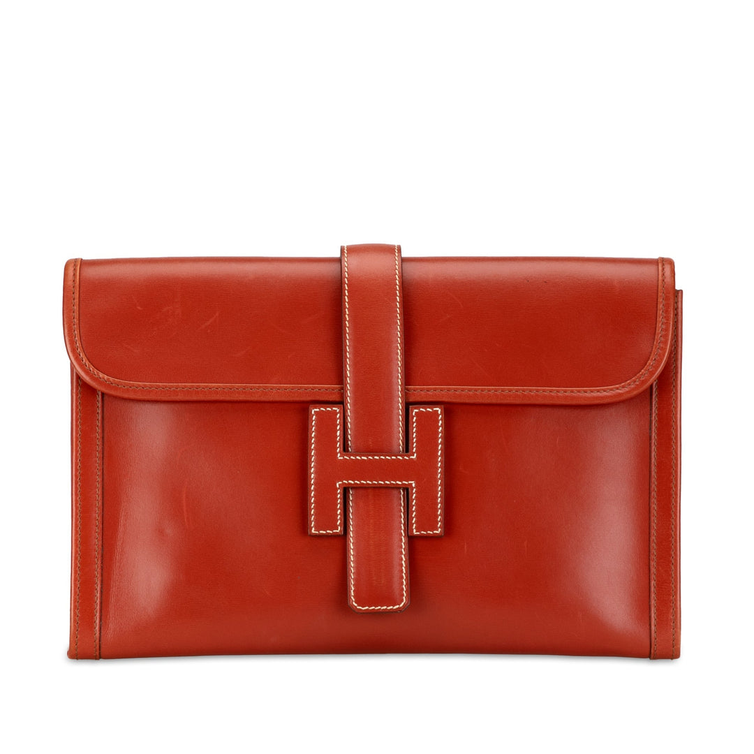 Hermes Box Calf Jige PM Clutch Bag