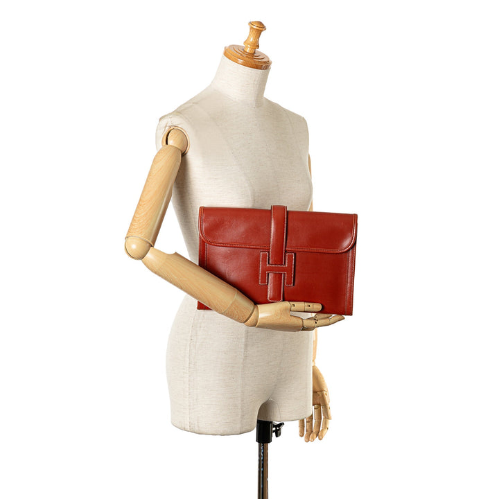Top quality Hermes Box Calf Jige PM Clutch Bag
