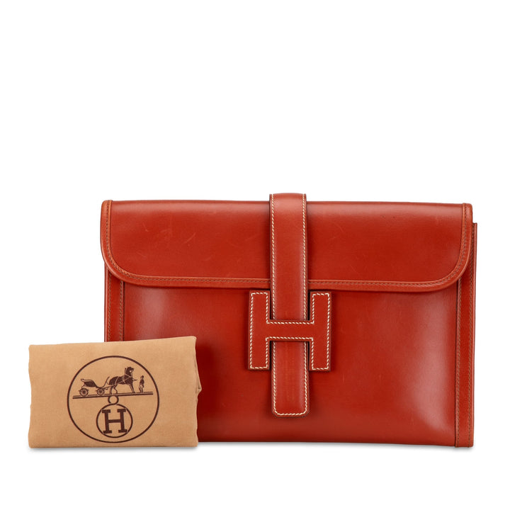 Top quality Hermes Box Calf Jige PM Clutch Bag
