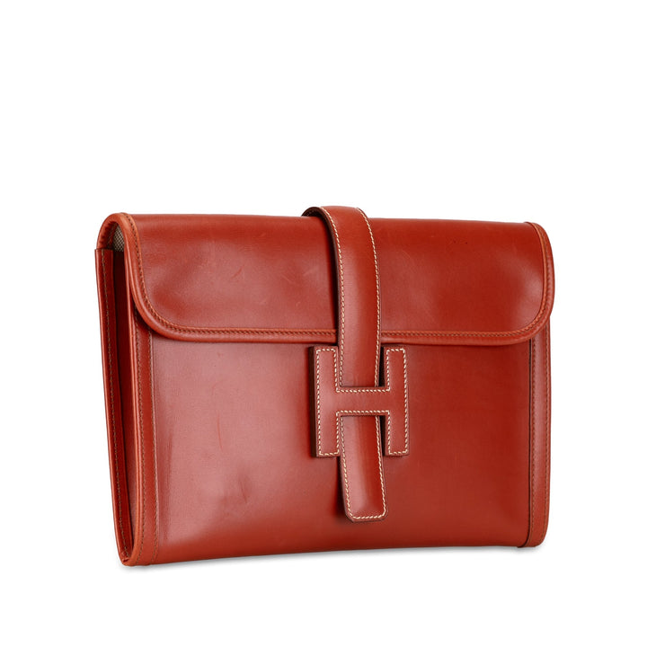 Top quality Hermes Box Calf Jige PM Clutch Bag