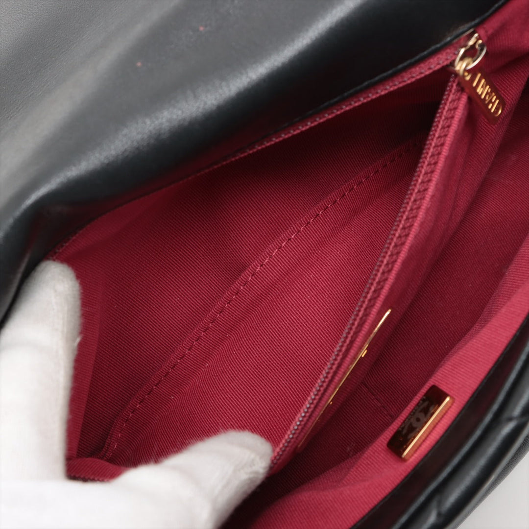 Top Quality Chanel 19  Chain Shoulder Bag Black Gold  AS1160