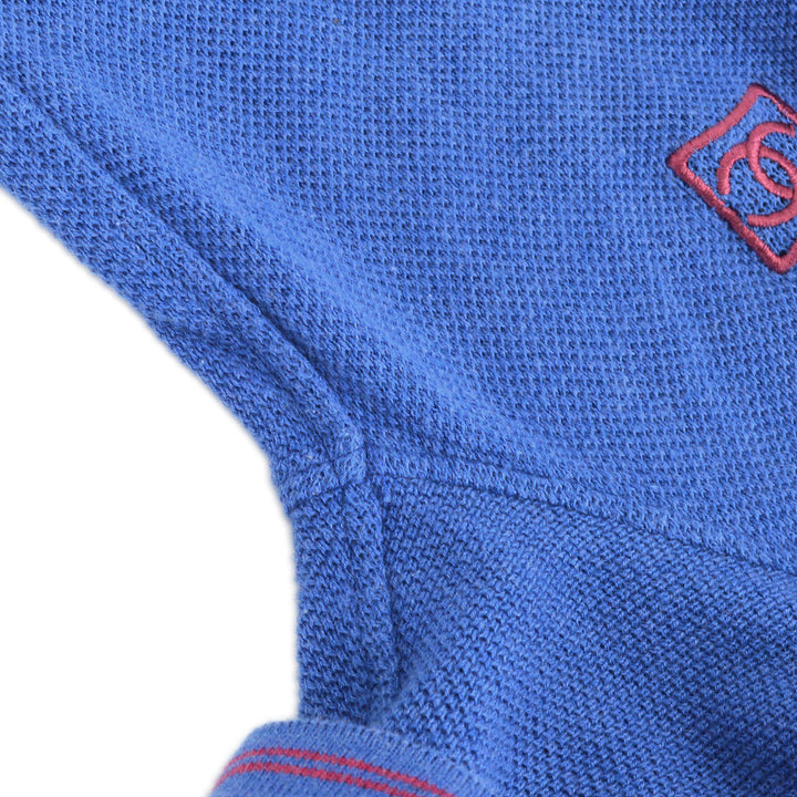 Top Quality Chanel Short Sleeve Knit Tops Shirt Blue 06S #36