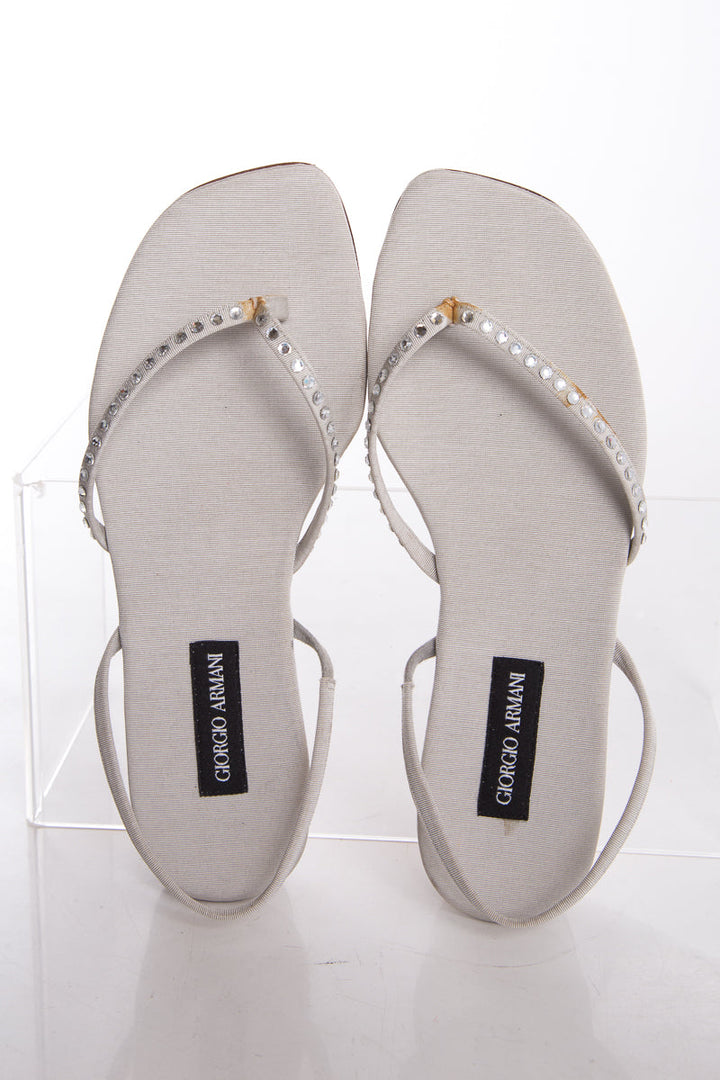 Giorgio Armani Gray Sandals SZ 36