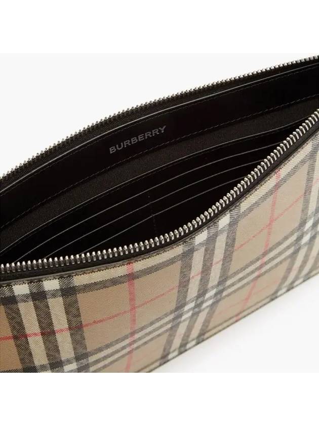 Burberry Vintage Check Clutch Bag Beige