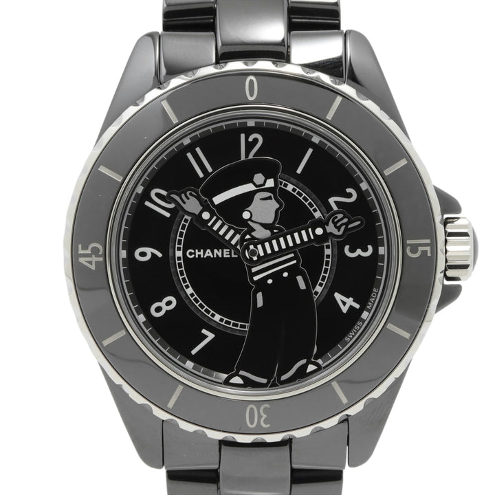 Top Quality Chanel J12 Rapunzel 38mm H7609 SSCE AT Black