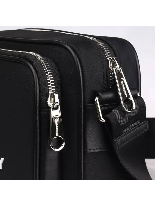 Burberry Logo Print Nylon Crossbody Bag Black