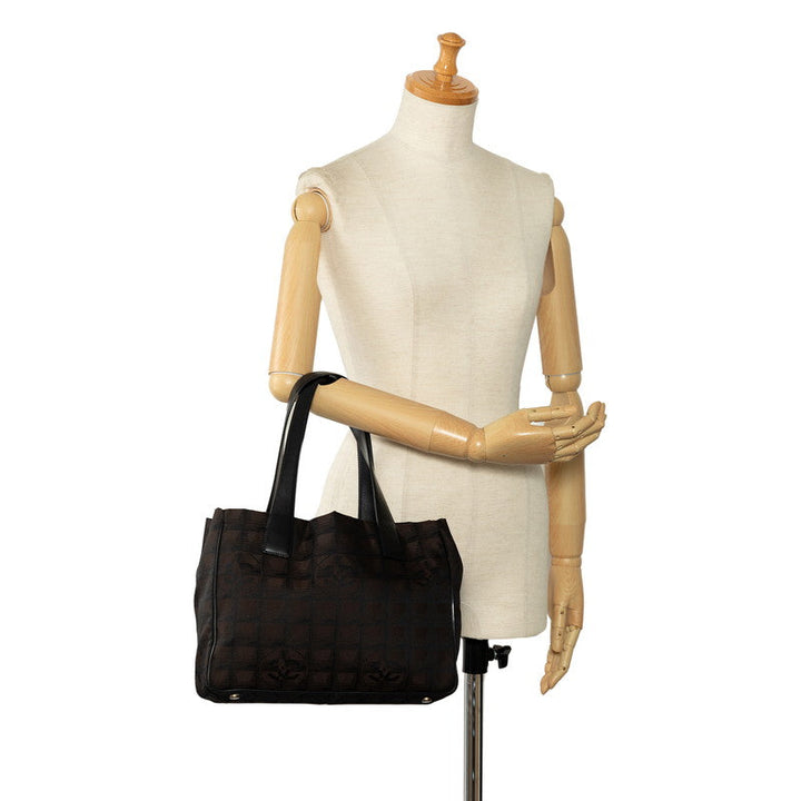 Top Quality Chanel New Loveel Lines PM Tote Bag Handbag Brown Black Nylon Leather  CHANEL