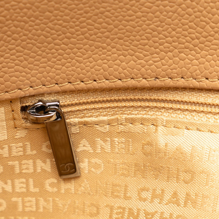 Top Quality Chanel Chocolate Bar  Bag houlder Bag Beige Caviar S  CHANEL