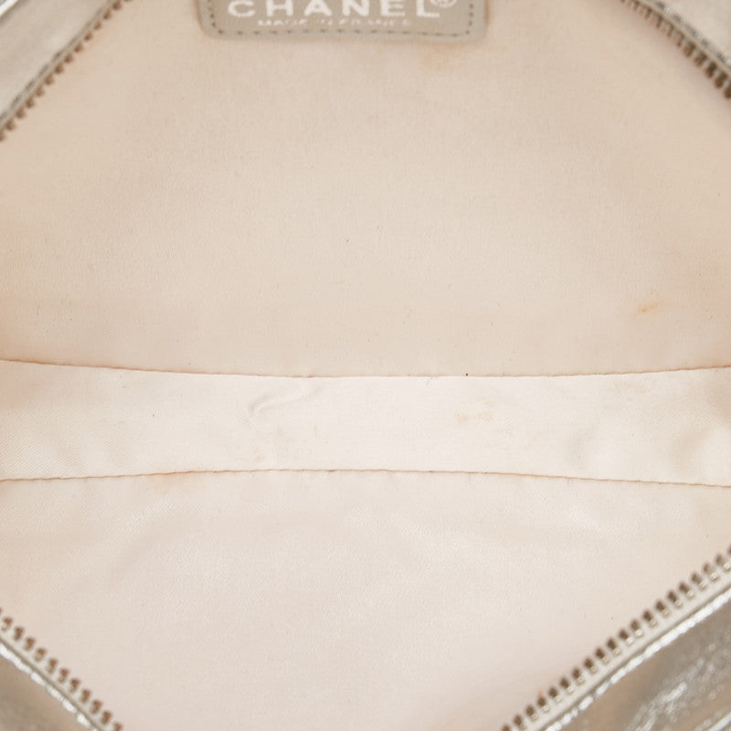 Top Quality Chanel New Label Line Porch ilver White Nylon Leather  CHANEL