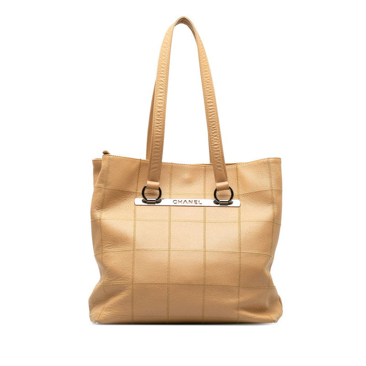Top Quality Chanel Chocolate Bar  Bag houlder Bag Beige Caviar S  CHANEL