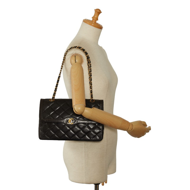 Top Quality Chanel Matrasse Double Flap  Limited Handbag Chain Shoulder Bags Black  S  CHANEL