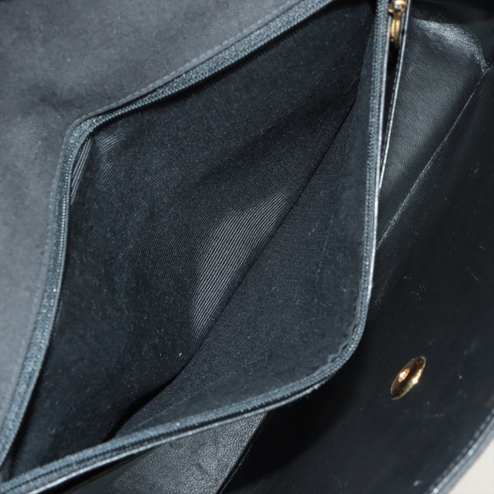 Top Quality Chanel Decamatrasse Cotton Single Flap Double Chain Bag Black Gold  2nd