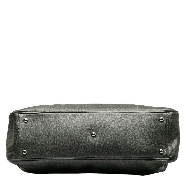 Top Quality Chanel Chocolate Bar Mini Boston Bag Handbag Gray Leather Lady Chanel