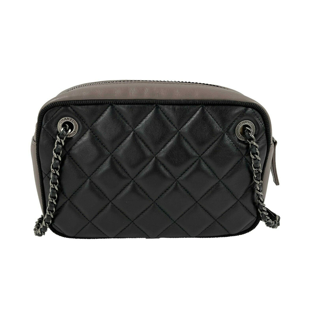 Chanel - 2017 Bicolor Small Black / Taupe Ballerine CC Camera Case Crossbody