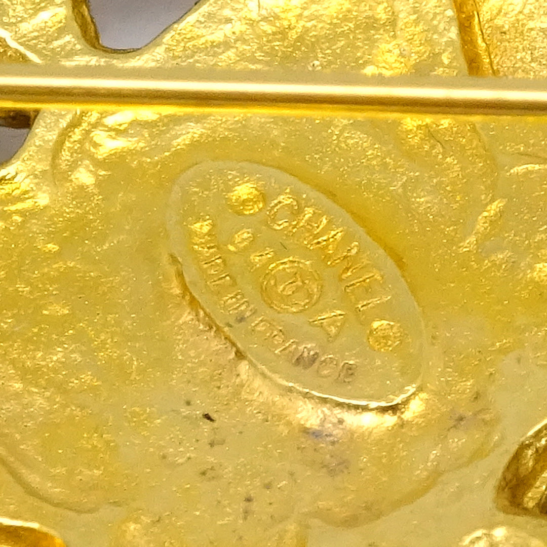 Top Quality Chanel Plate Brooch Pin Gold 1133