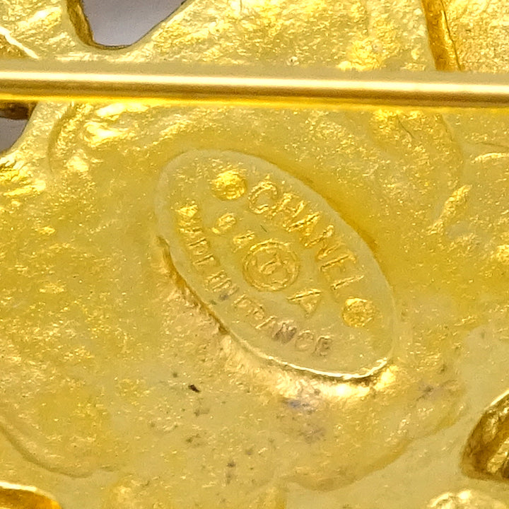 Top Quality Chanel Plate Brooch Pin Gold 1133