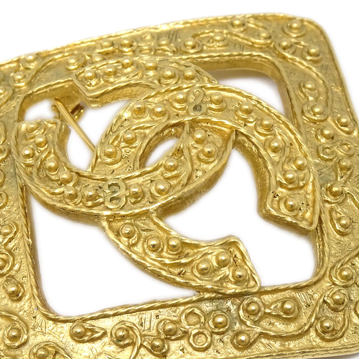 Top Quality Chanel Rhombus Brooch Pin Gold 94A