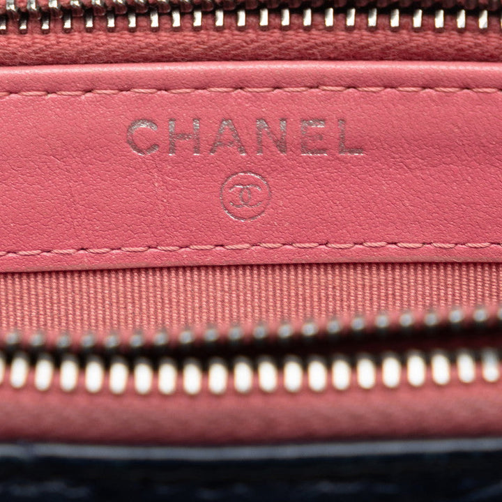 Top Quality Chanel Gabriel Kittening Chain Wallet Mini houlder Bag Navi Leather  Chanel