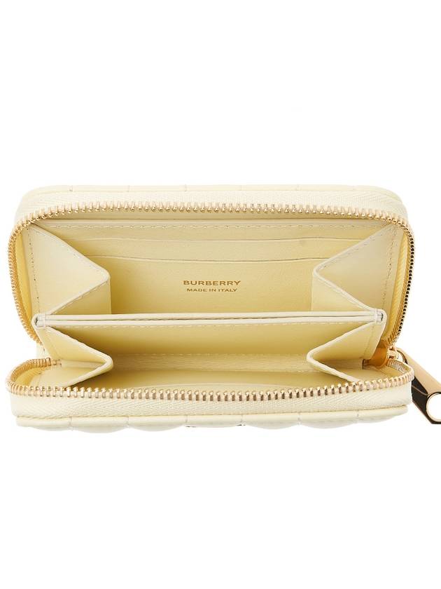 Burberry Quilted Leather Lola Zipper Card Wallet Yellow