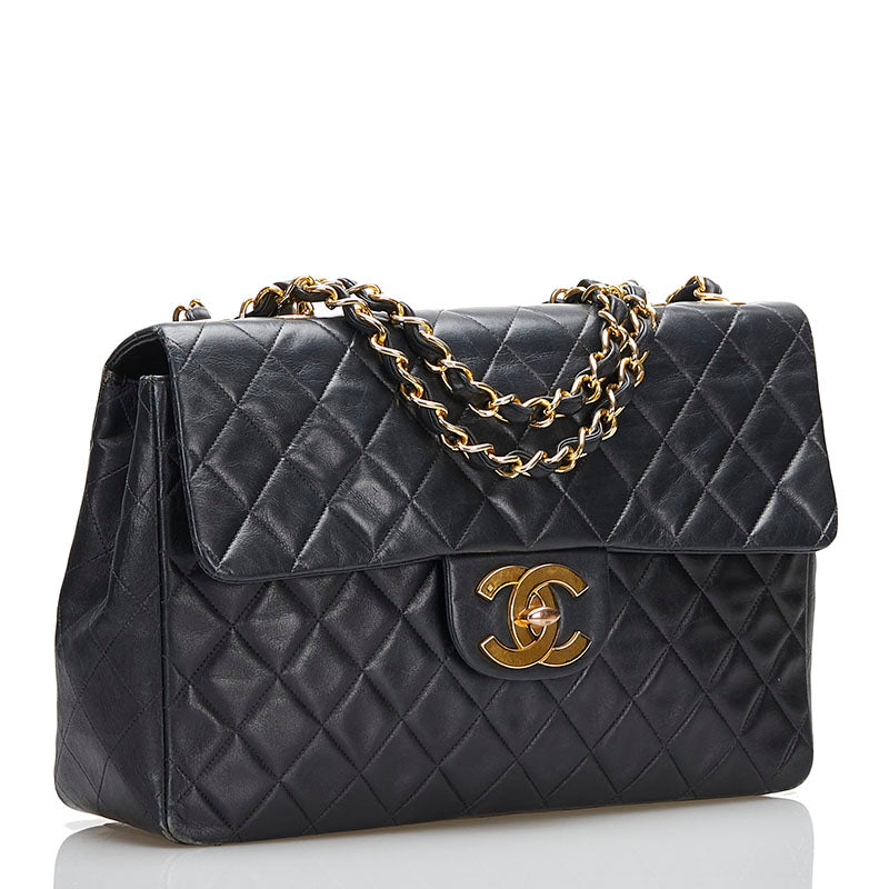 Top Quality Chanel Mattress 34  Chain houlder Bag  Bag Black Gold   CHANEL