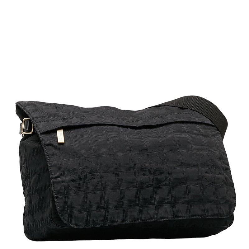 Top Quality Chanel New Label Line Messengers Bag Gold   houlder Bag Black Nylon  CHANEL