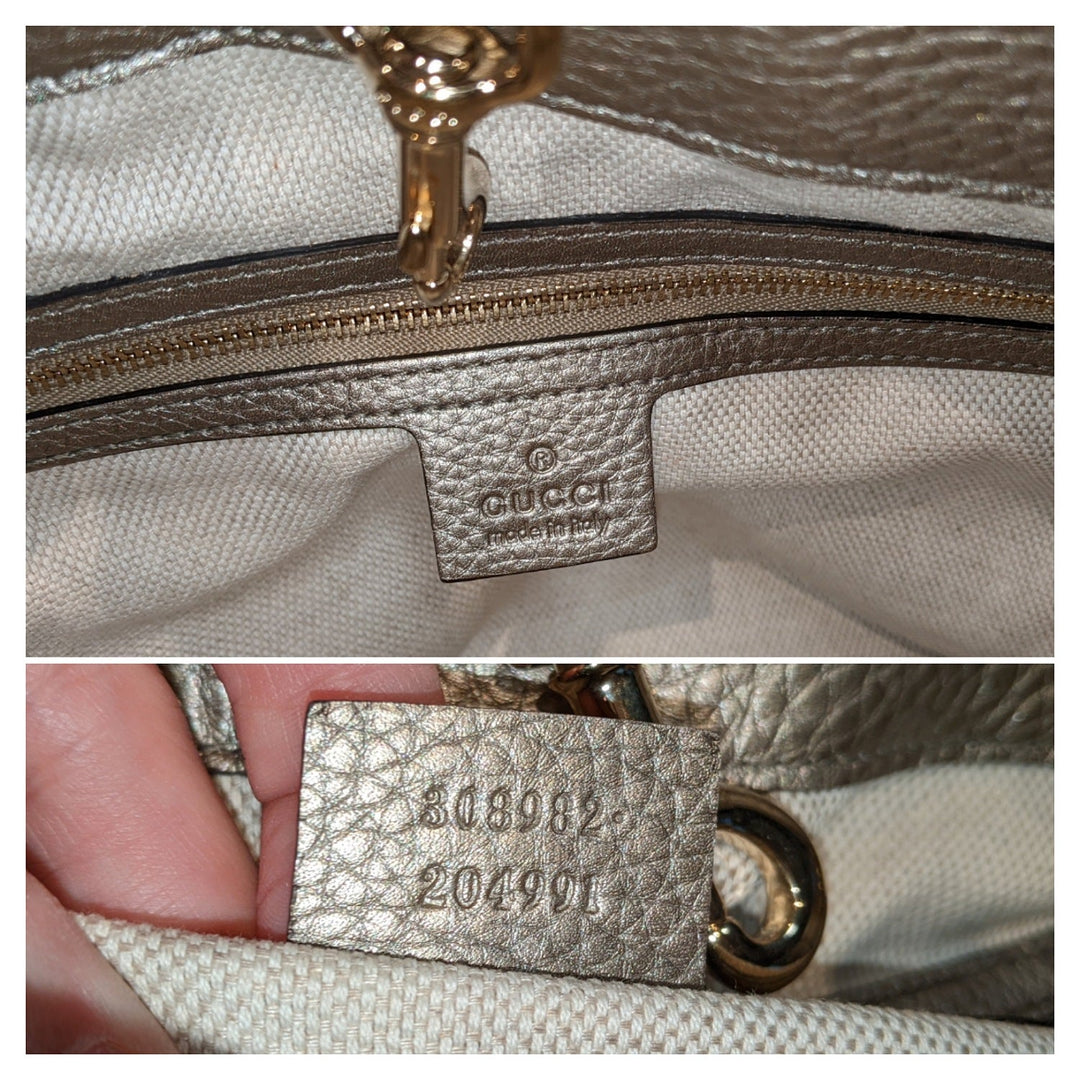 Gucci Pebbled Calfskin Medium Soho Chain Shoulder Bag