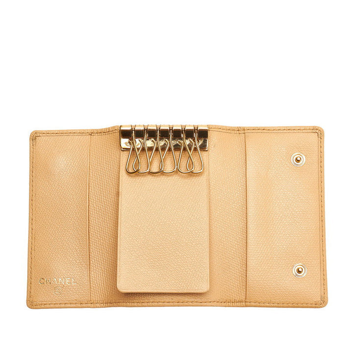 Top Quality Chanel 6 eries Keycase Beige Leather  Chanel