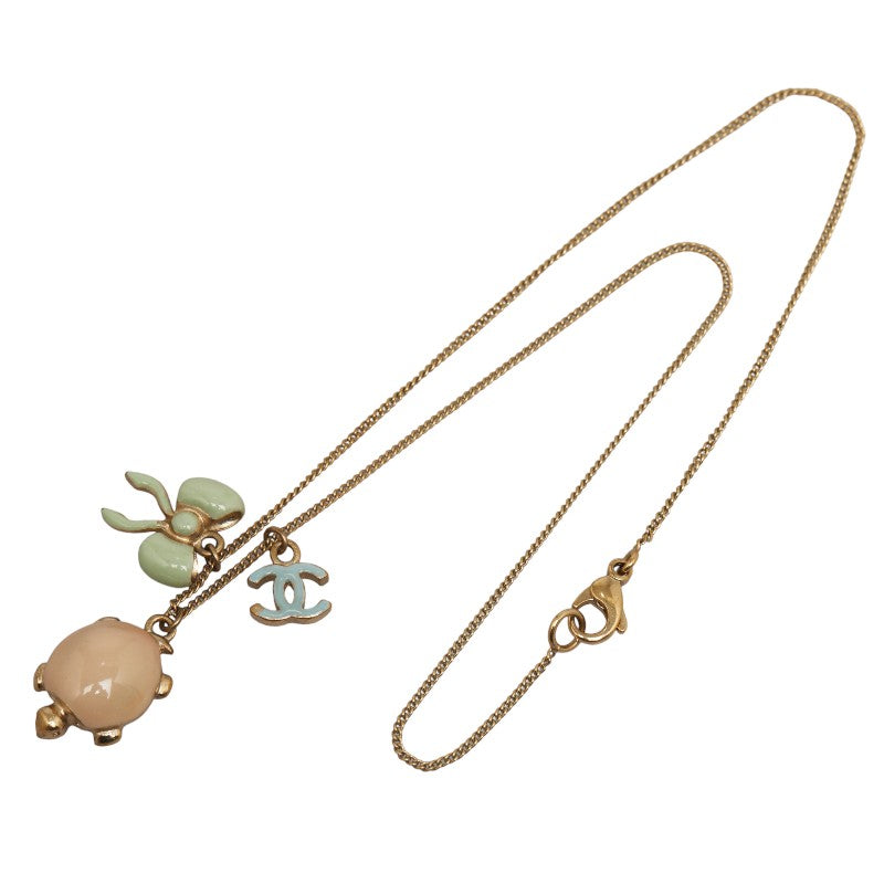Top Quality Chanel Cocomark Ribbon Turtle Turtle Motif  Gold Multicolor Mecca  CHANEL