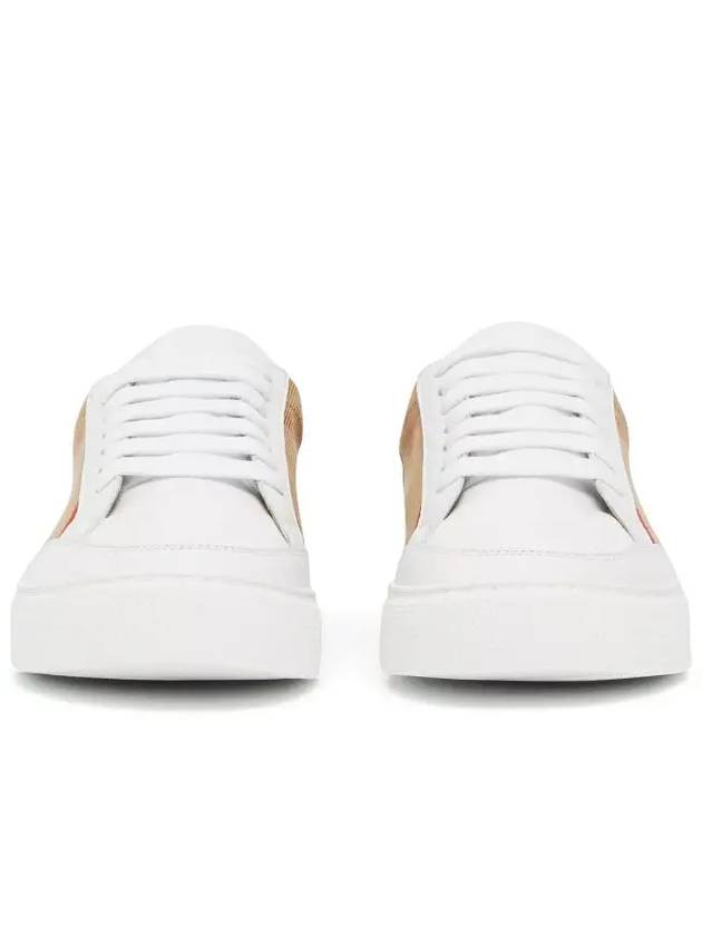 Burberry WoMen's House Check Leather Low Top Sneakers White