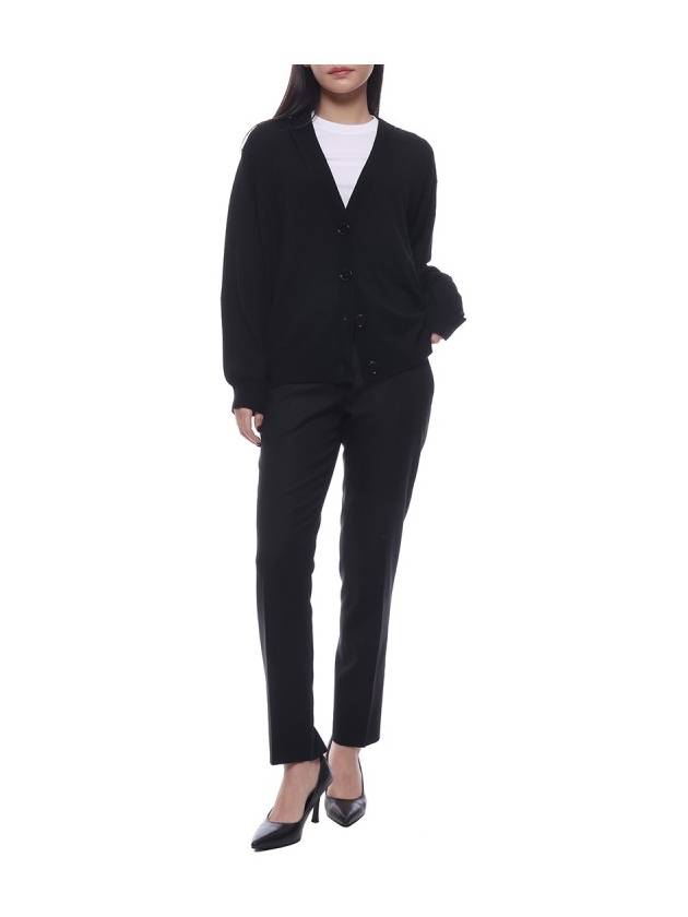 Burberry Dornoch Check Pattern Merino Wool Cardigan Black
