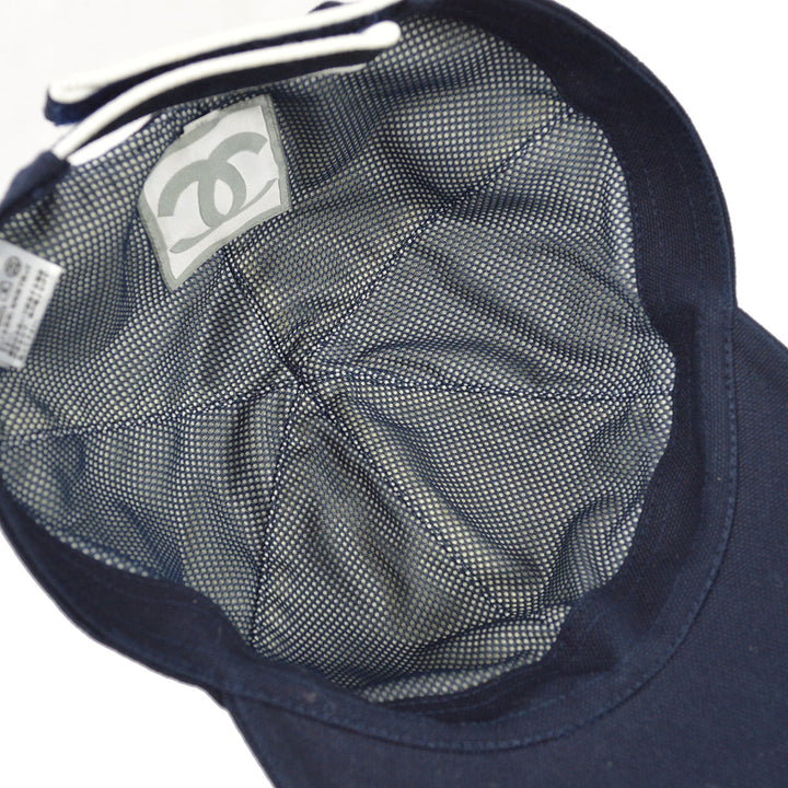 Top Quality Chanel Navy Sport Line Cap Hat #M Small New