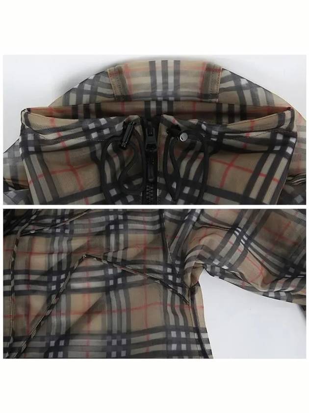 Burberry WoMen's Vintage Check Mesh Raincoat Archive Beige