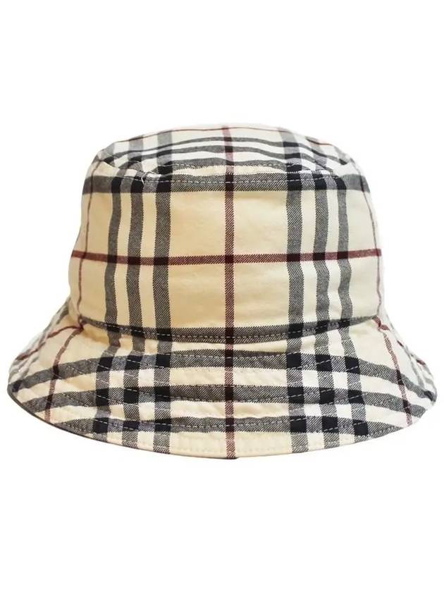 Burberry Stone Check Cotton Bucket Hat Beige
