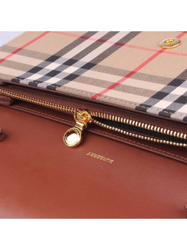 Burberry Vintage Check Strap Long Wallet Brown