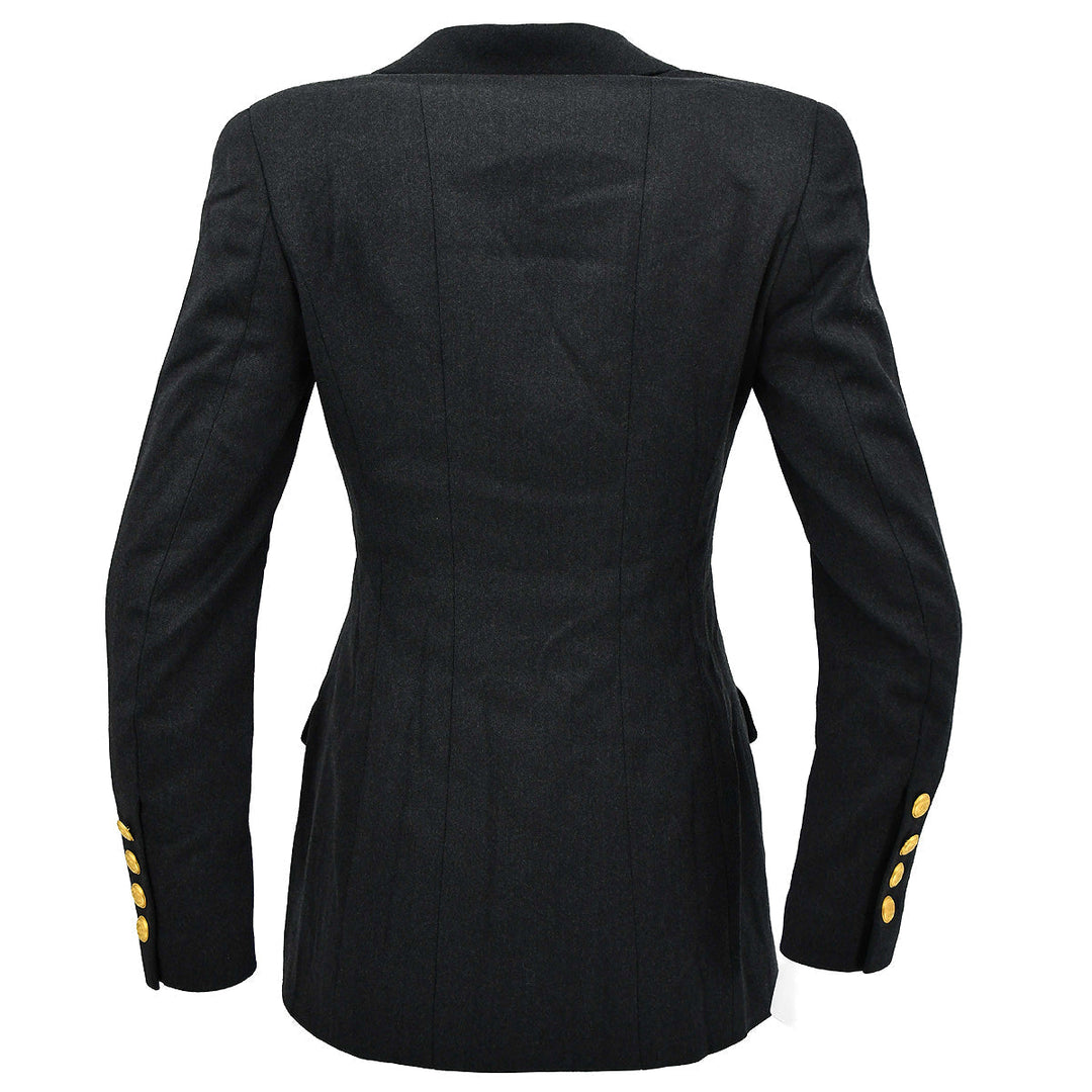 Top Quality Chanel Double Breasted Jacket Black 96A #38