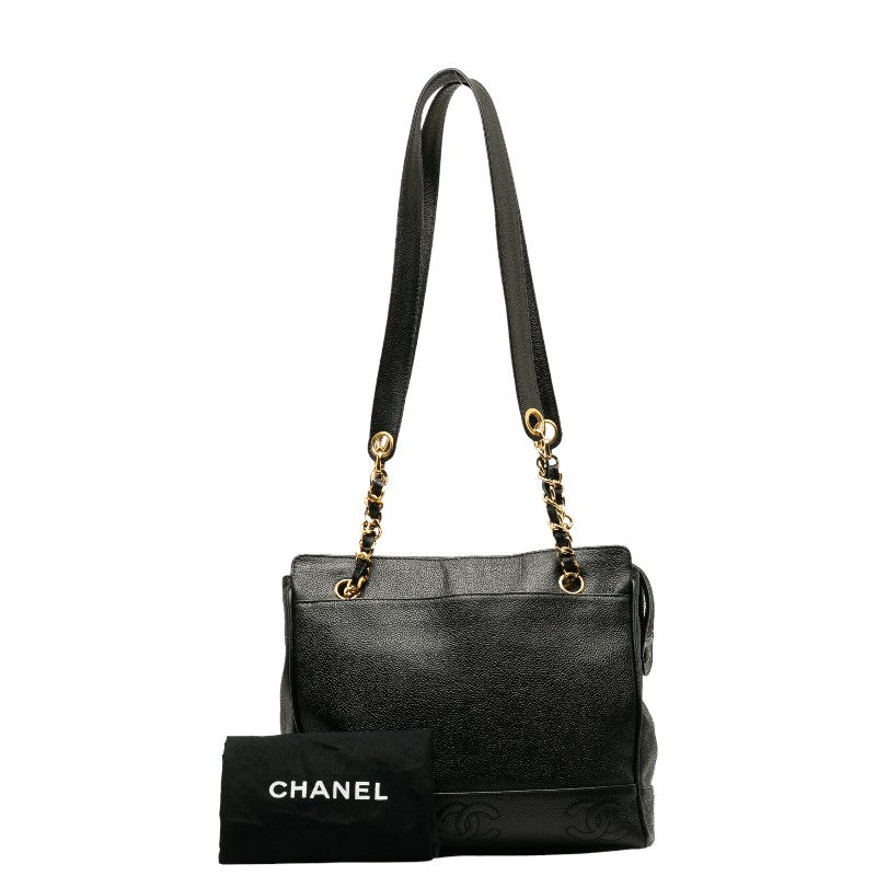 Top Quality Chanel Vintage Triple Coca-Cola Chain  Bag Black Caviar  Lady Chanel