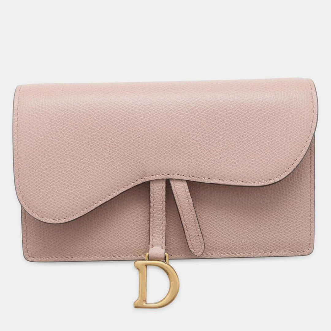 Top quality Dior Pink Leather Saddle Belt Pouch