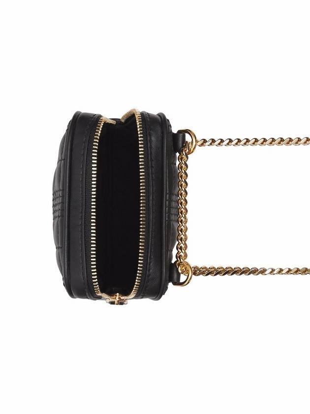 Burberry Chain Strap Quilted Lambskin Lola Shoulder Bag Black