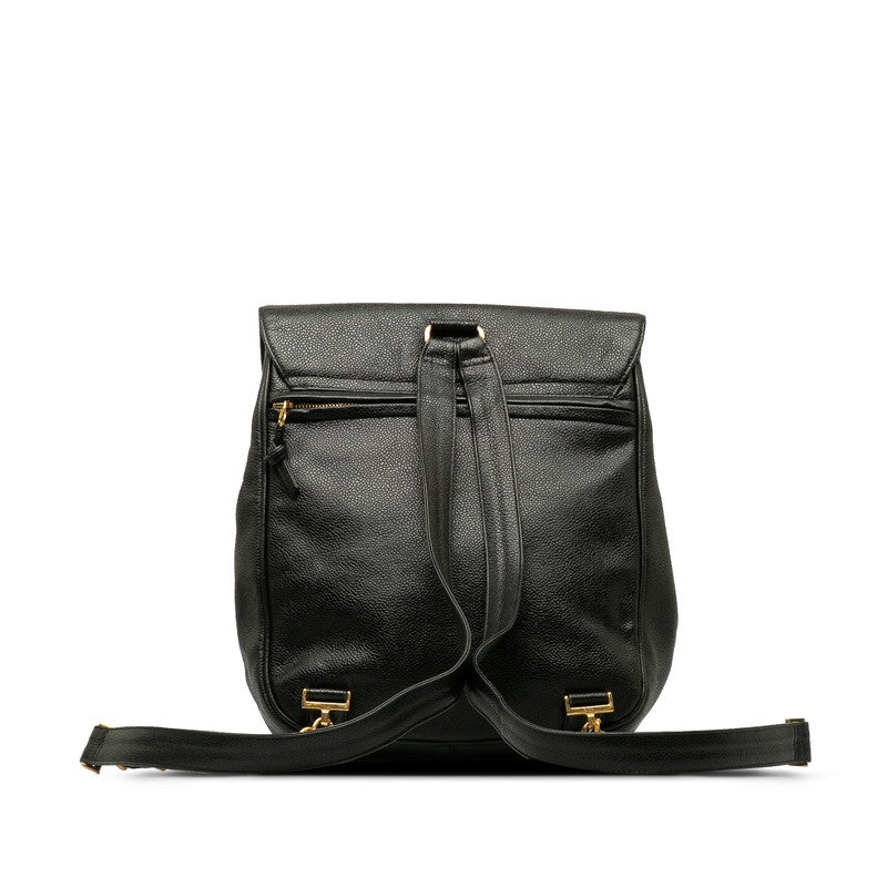 Top Quality Chanel Vintage Decacoco Cocomark Rucksack Black Caviar   CHANEL